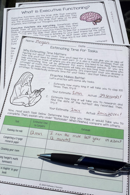 Executive Functioning Advanced Workbook