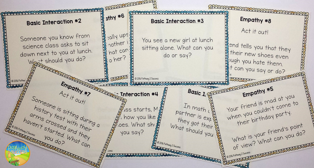 Social Skills Task Cards for MS HS