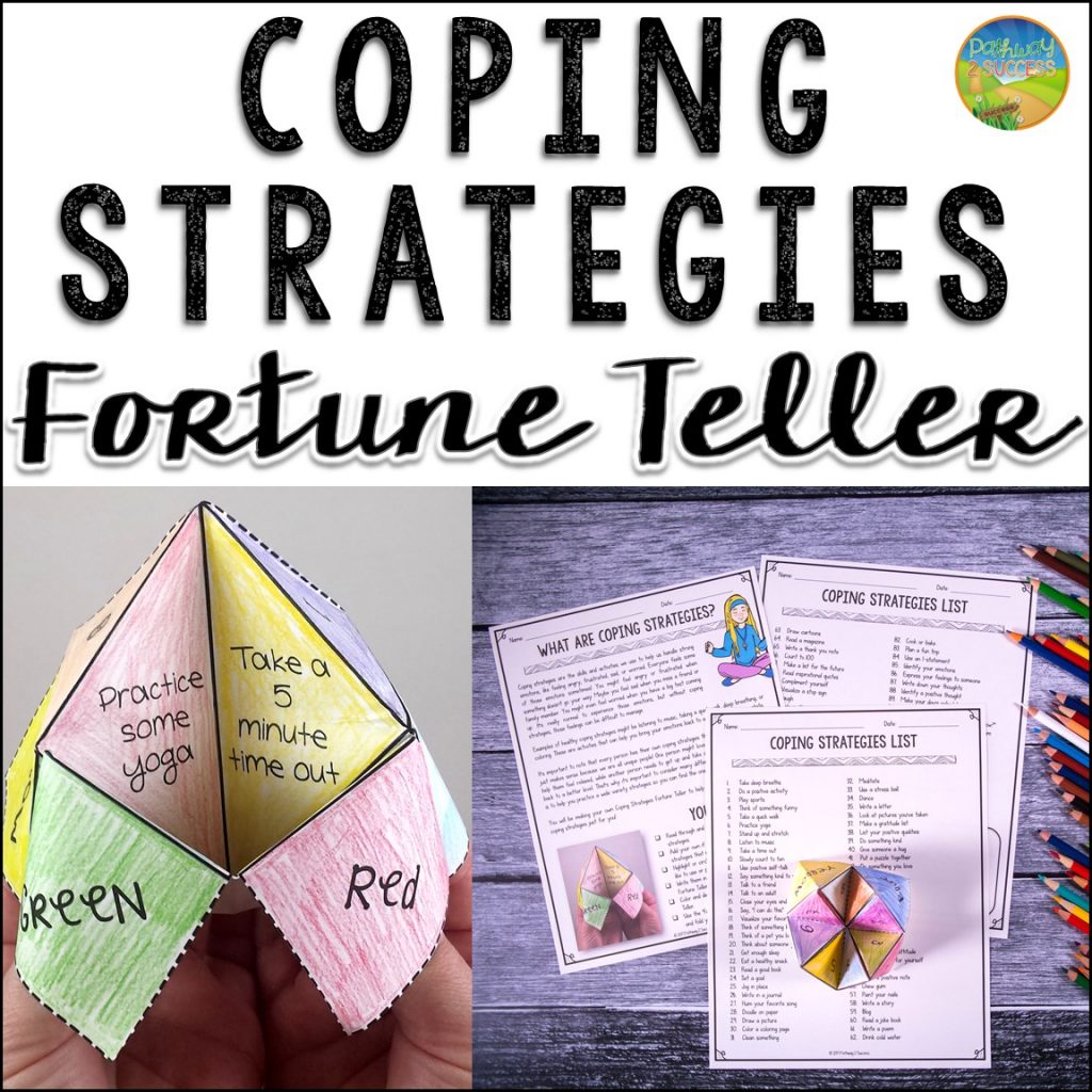 Coping strategies fortune teller craft and activity