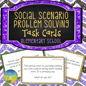 The best way to learn social problem solving skills is to practice over and over through multiple situations. Task cards are a great way to do this. 