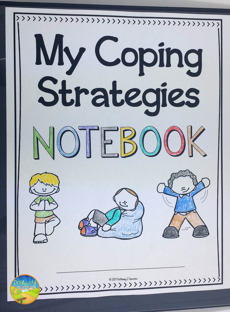 How to create a coping strategies notebook to help kids and teen manage their emotions on the spot! A coping strategies notebook helps kids learn new coping skills. Then, it becomes a tool for kids to use over and over when they need it! #copingstrategies #copingskills #specialeducation #pathway2success Coping Strategies Notebook