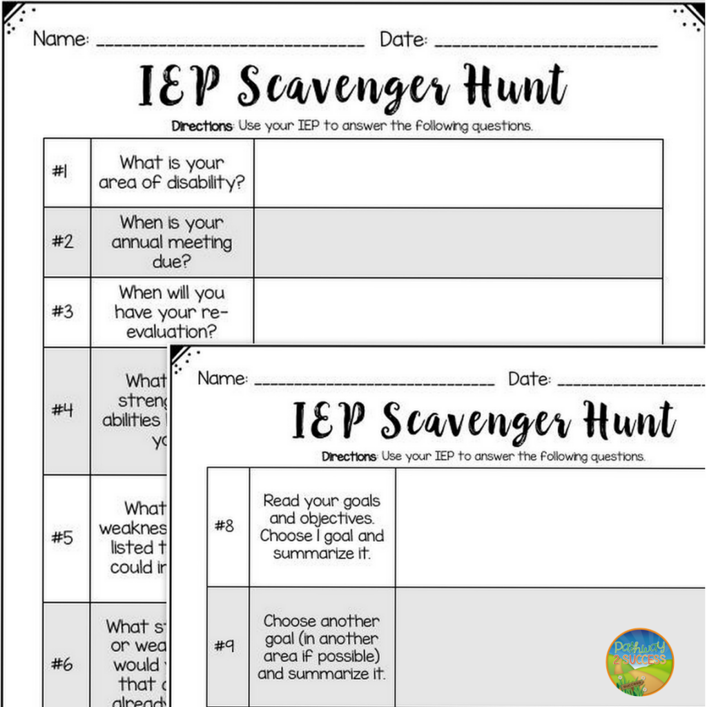 IEP Scavenger Hunt