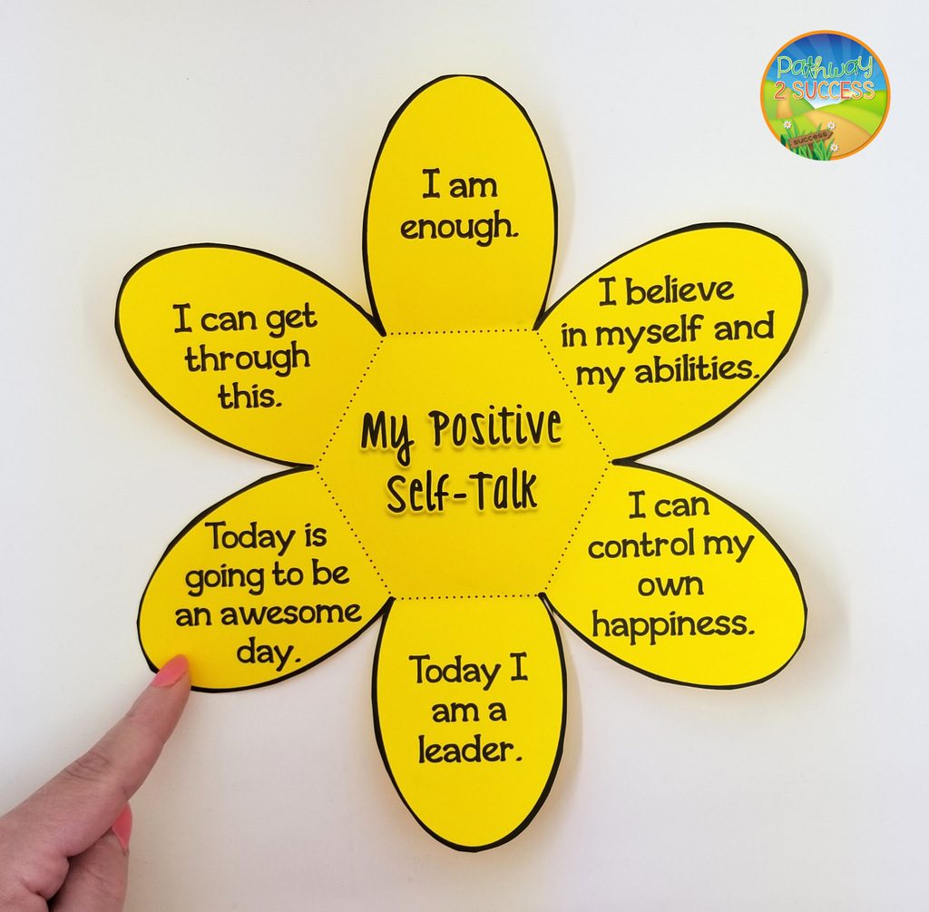 Incorporate hands on crafts as a way to teach critical skills like positive self-talk. Read up on this and more ways to integrate social emotional learning in the classroom. SEL activities and ideas can be applied at the preschool, elementary, middle, and high school levels! #sel #socialemotionallearning #socialskills #pathway2success #mindfulness #selftalk Incorporate hands on crafts as a way to teach critical skills like positive self-talk. Read up on this and more ways to integrate social emotional learning in the classroom. SEL activities and ideas can be applied at the preschool, elementary, middle, and high school levels!