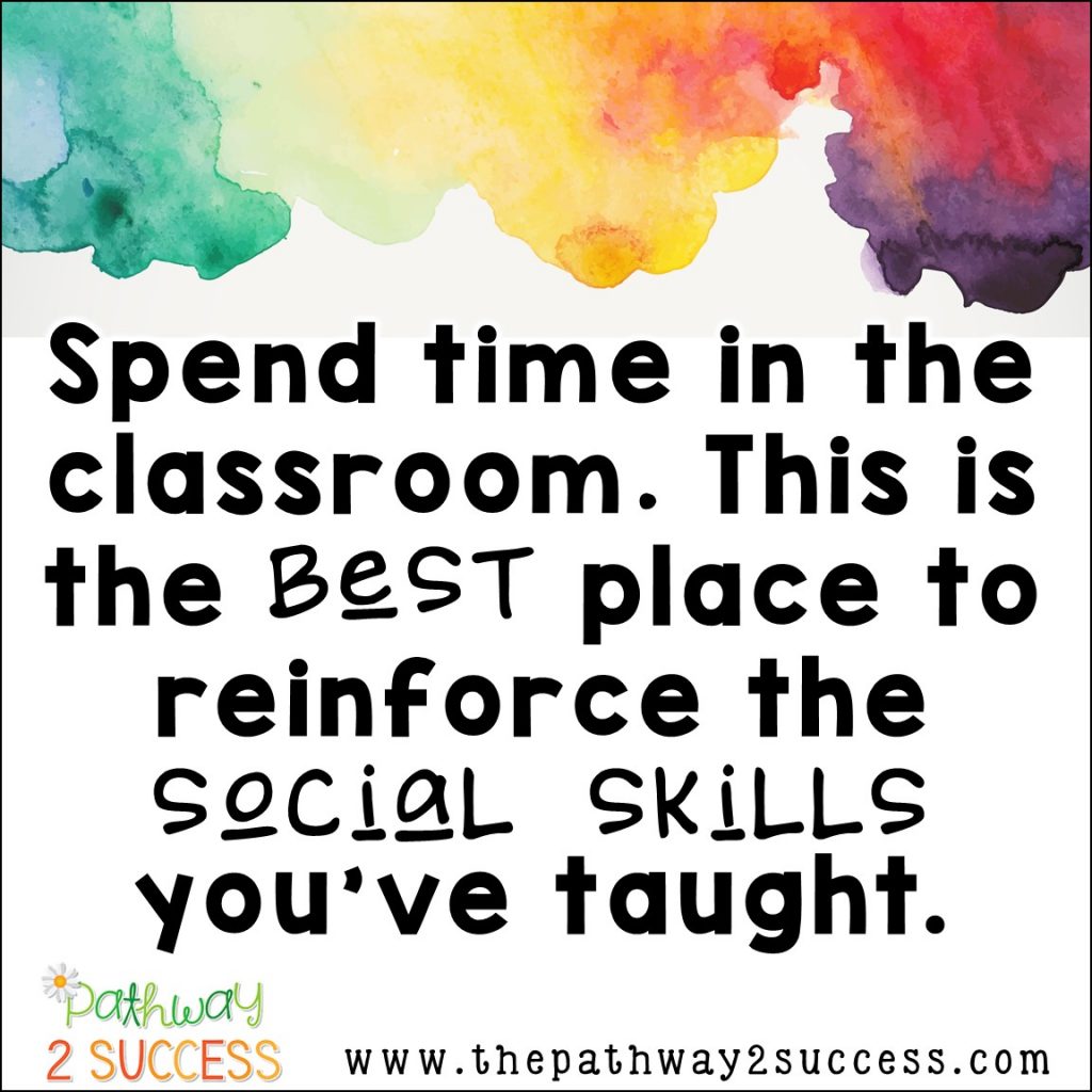 Spending time in the classroom can help kids and young adults learn critical social skills in a meaningful way! This is the best place to see social skills in action. #socialskills #sel #pathway2success Spending time in the classroom can help kids and young adults learn critical social skills in a meaningful way! This is the best place to see social skills in action.