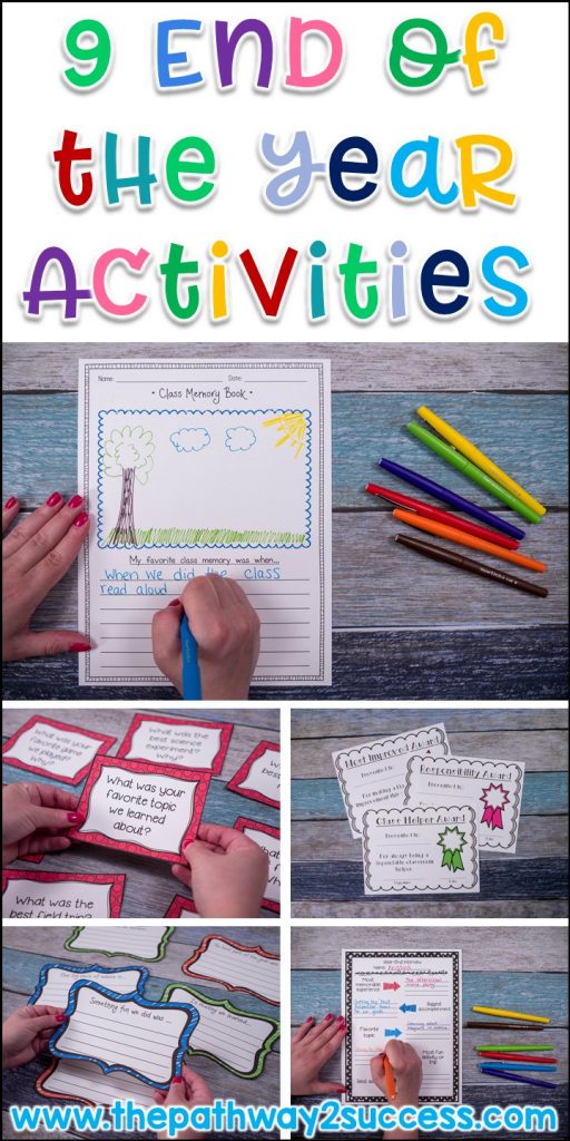 LOVE these end of the year activities, reflections, bulletin boards, and ideas for teachers to try in the classroom! This blog post includes ideas you can implement right away and some freebies! #endoftheyear #pathway2success LOVE these end of the year activities, reflections, bulletin boards, and ideas for teachers to try in the classroom! This blog post includes ideas you can implement right away and some freebies!