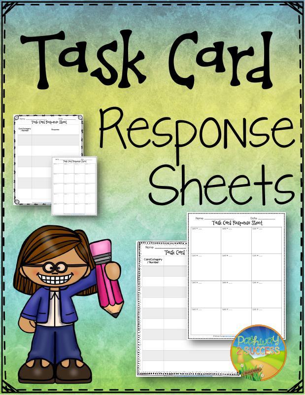 Task Card Response Sheet