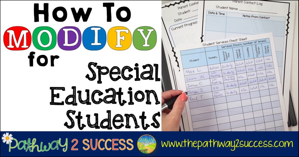 How to Modify for Special Education Students