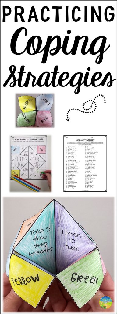 Practicing coping strategies with a craft activity