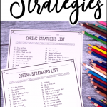 Free coping strategies list to help kids and teens learn to manage their emotions, anxiety, and anger on the spot. Give kids and young adults the skills they need! #copingstrategies #copingskills #pathway2success #mentalhealth #anxiety #mindfulness