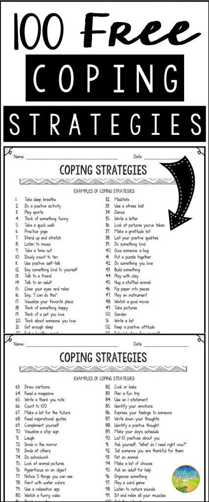 Free coping strategies list to help kids and teens learn to manage their emotions, anxiety, and anger on the spot. Give kids and young adults the skills they need! #copingstrategies #copingskills #pathway2success #mentalhealth #anxiety #mindfulness Over 100 free coping strategies to manage stress and tough emotions