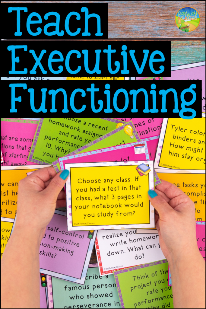 Teach executive functioning skills with task cards activities.