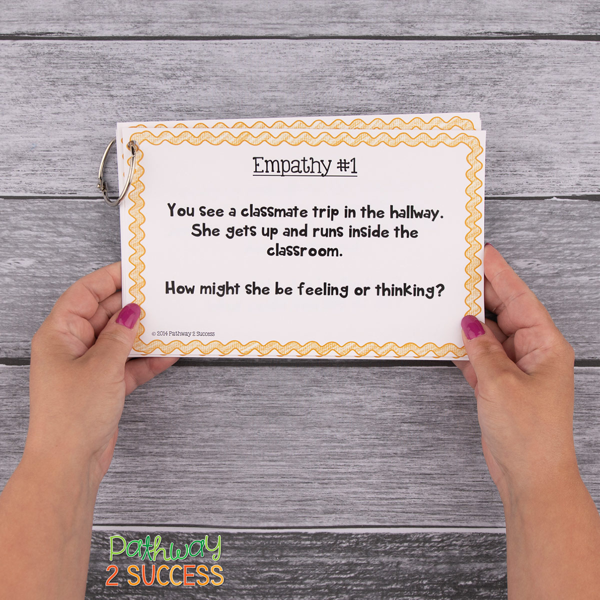 Teaching empathy can be easy if you are using task cards and asking the right questions. Read up on this and more ways to integrate social emotional learning in the classroom. SEL activities and ideas can be applied at the preschool, elementary, middle, and high school levels! #sel #socialemotionallearning #socialskills #pathway2success