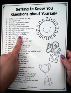 Free get to know you printable and more to help kids and young adults with social emotional learning skills. #sel #socialemotionallearning #pathway2success