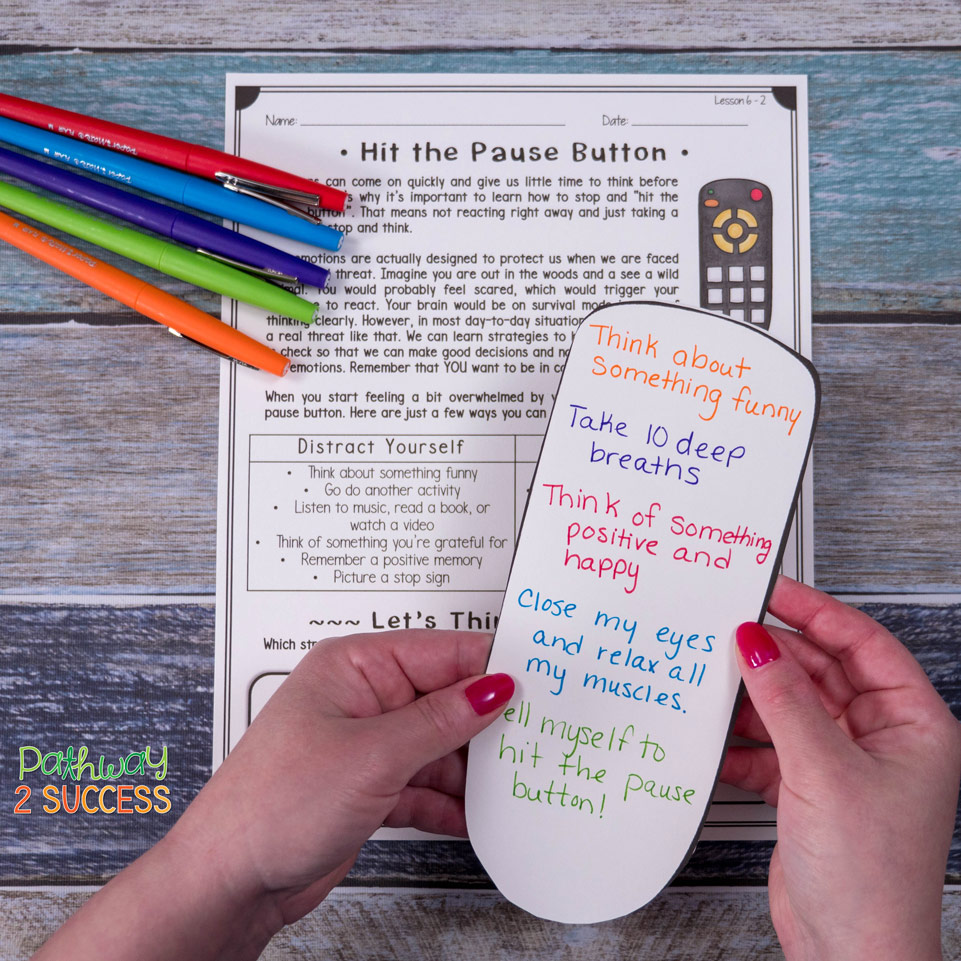 Strategies for kids and teens to help build self regulation skills, including fun and interactive games, books, mindfulness, calming strategies, and lessons. Teaching these skills for self-regulation and self-control can help students become more successful and gives them the tools they need. #selfregulation #selfcontrol #pathway2success