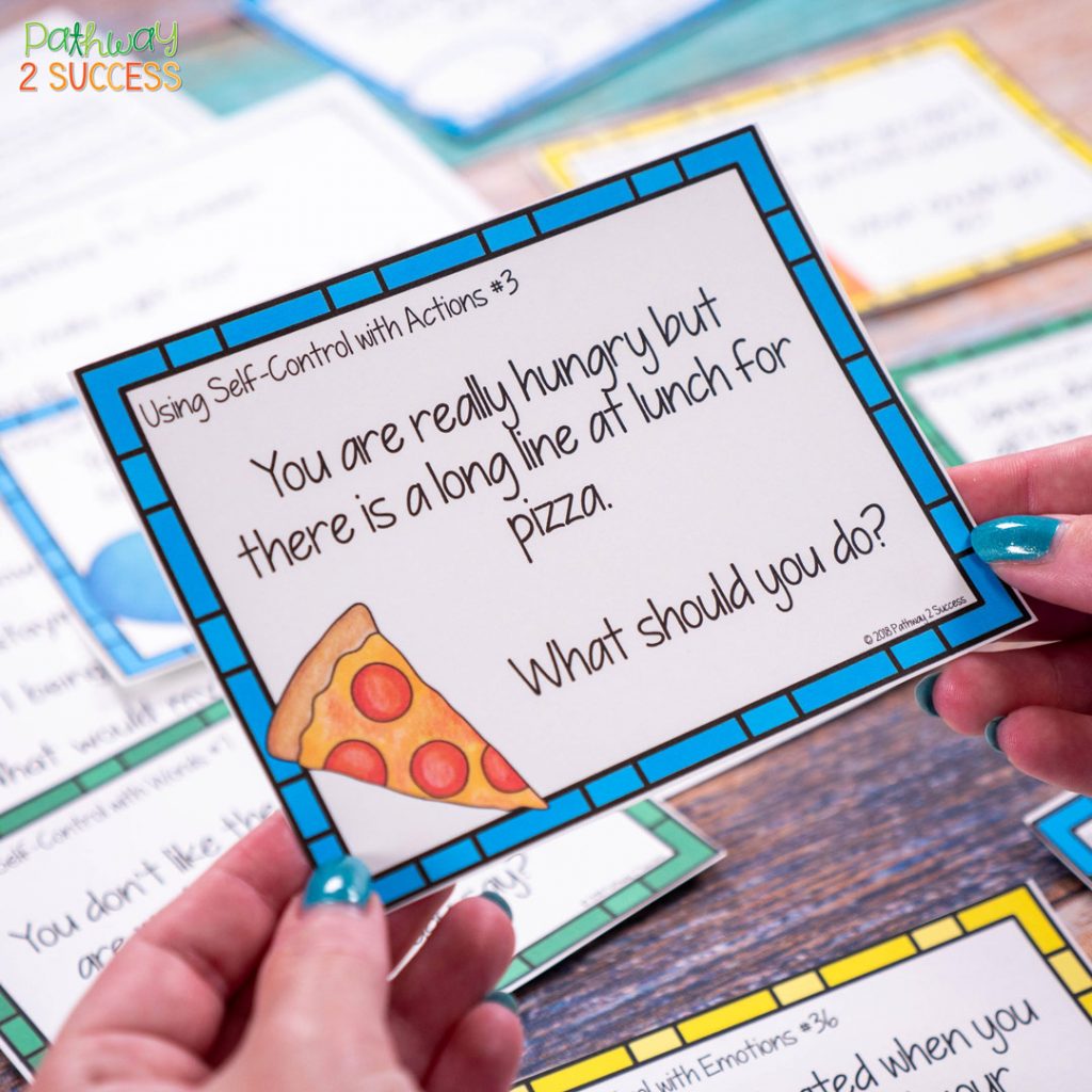 Strategies for kids and teens to help build self regulation skills, including fun and interactive games, books, mindfulness, calming strategies, and lessons. Teaching these skills for self-regulation and self-control can help students become more successful and gives them the tools they need. #selfregulation #selfcontrol #pathway2success