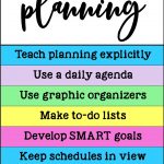 Over 20 interventions and supports for helping students who struggle with planning, a key executive functioning skill necessary for success inside and outside of school. Strategies for kids and teens include activities that can be done at school and at home. Ideal for middle or high school teens. #executivefunctioning #studyskills #pathway2success