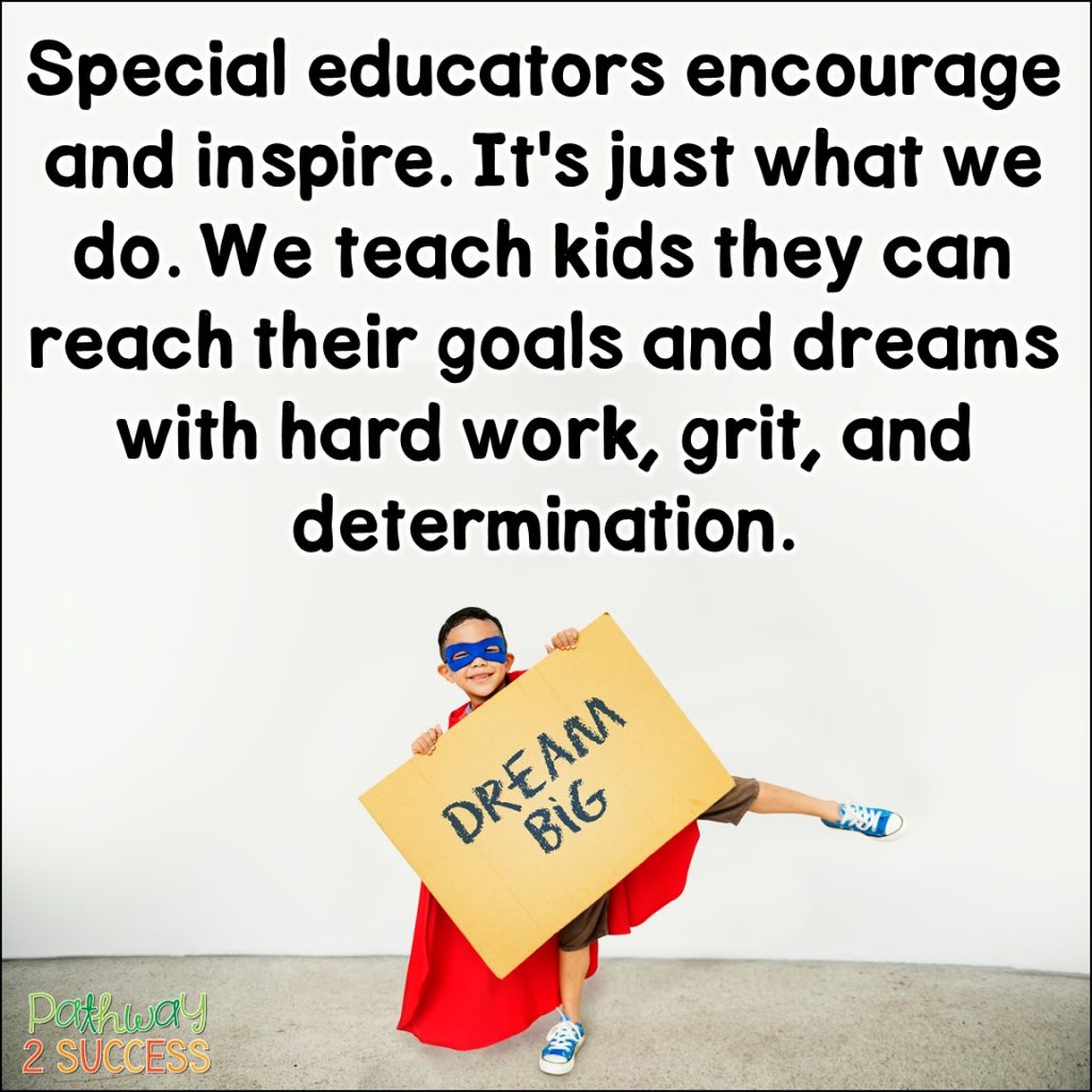 12 Reasons Why Special Educators are Really Superheroes! Special education teachers do it all from teaching lessons, leading small groups, running IEP meetings, contacting parents, providing modifications at the last minute, and more. #specialeducation #pathway2success