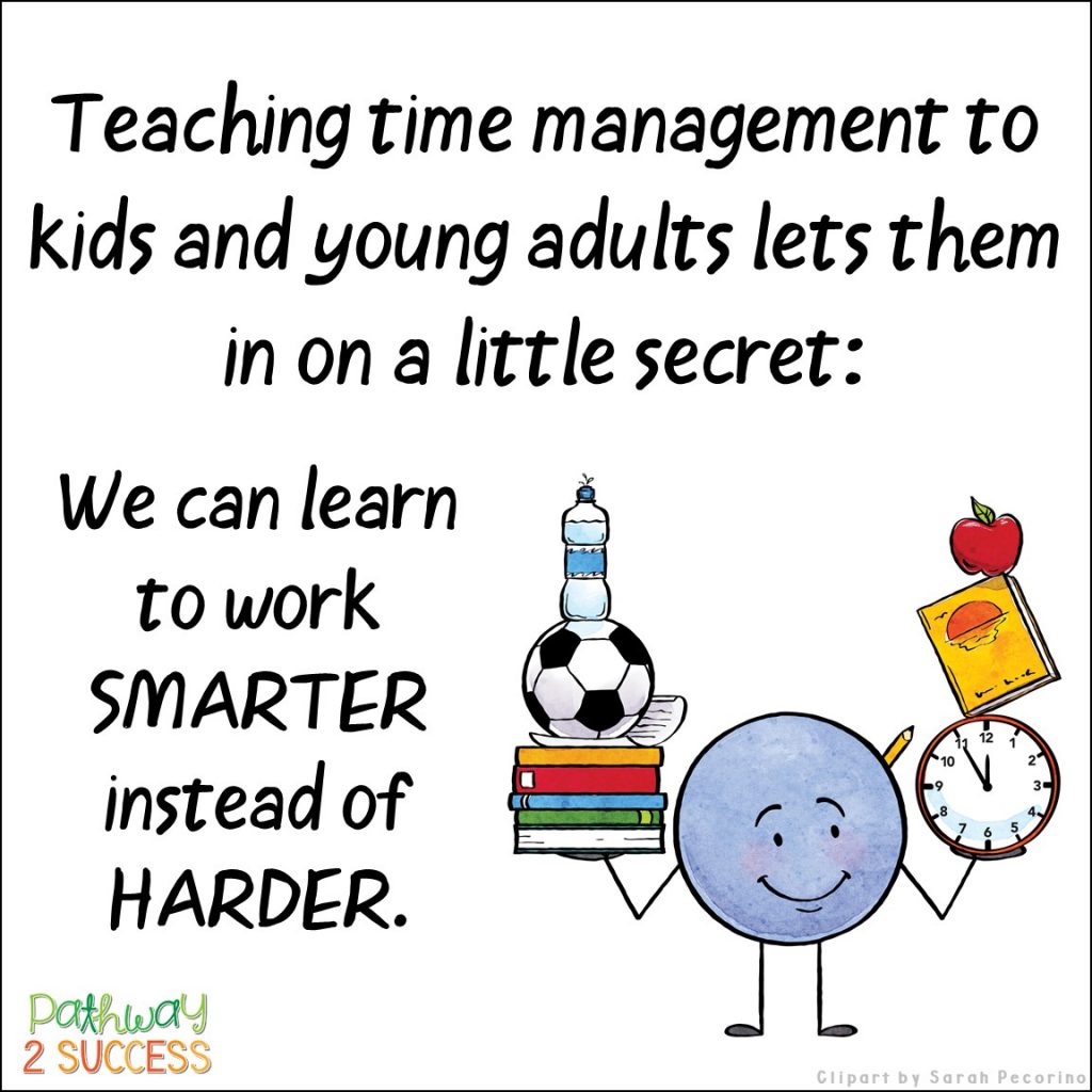 20+ interventions and strategies for kids who struggle with time management! This blog post includes tools, tips, ideas, and printable resources for school AND at home to help young adults and teens learn to use time wisely, procrastinate less, and complete tasks well. Great for students with executive functioning challenges, ADHD, and more. #executivefunctioning #timemanagement #pathway2success