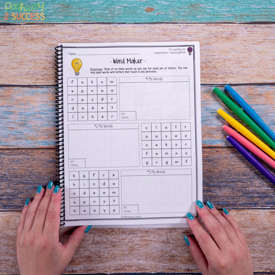 Over 15 ways to teach executive functioning skills to kids and young adults to help them plan, organize, manage time, learn study skills, pay attention, and more. Helpful tips and tricks for educators and support staff to help students be successful in middle and high school. #executivefunctioning #studyskills #pathway2success