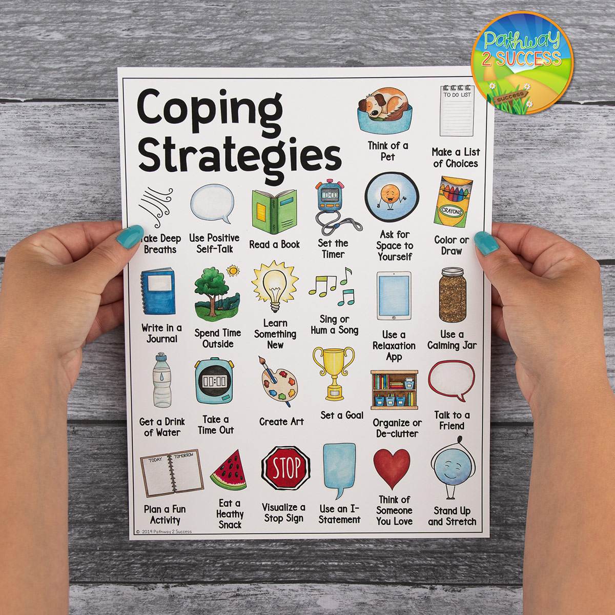 Coping strategies list and posters