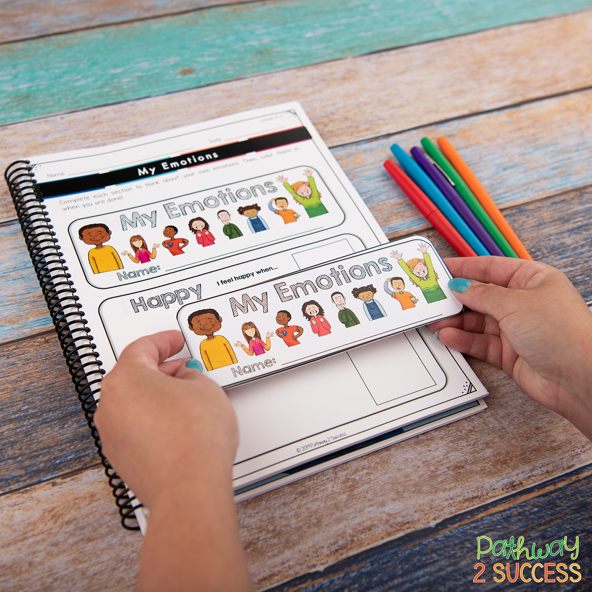 Teaching kids to be more self-aware can help them develop confidence, understand emotions, and work towards individual goals. Teachers can use these strategies and printable activities to help kids develop self-awareness and focus on social emotional learning. #sel #socialemotionallearning #pathway2success