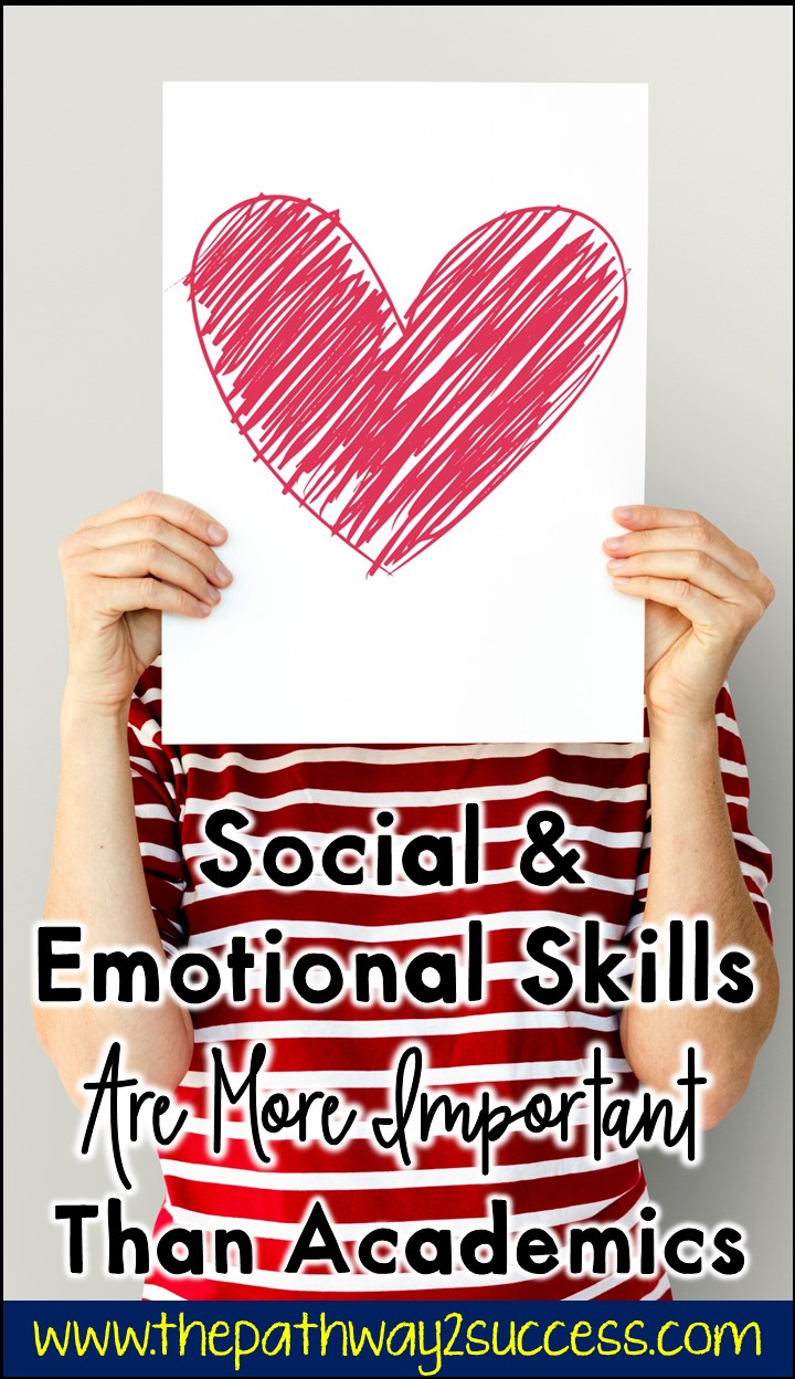 Social and emotional skills are more important than academics in the classroom! SEL has been found to increase student social and emotional well-being while also improving academic skills. Learn why every teacher should be teaching skills like empathy, conflict resolution, and decision-making skills! #sel #socialemotionallearning #pathway2success