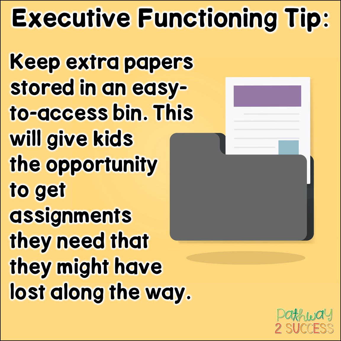 Over 15 strategies for executive functioning that all educators and teachers can use to help struggling students. Whether kids are having difficulty with attention, organization, self-control, or flexibility, these ideas and printable resources will help kids and teens find success in the classroom! #executivefunctioning #pathway2success