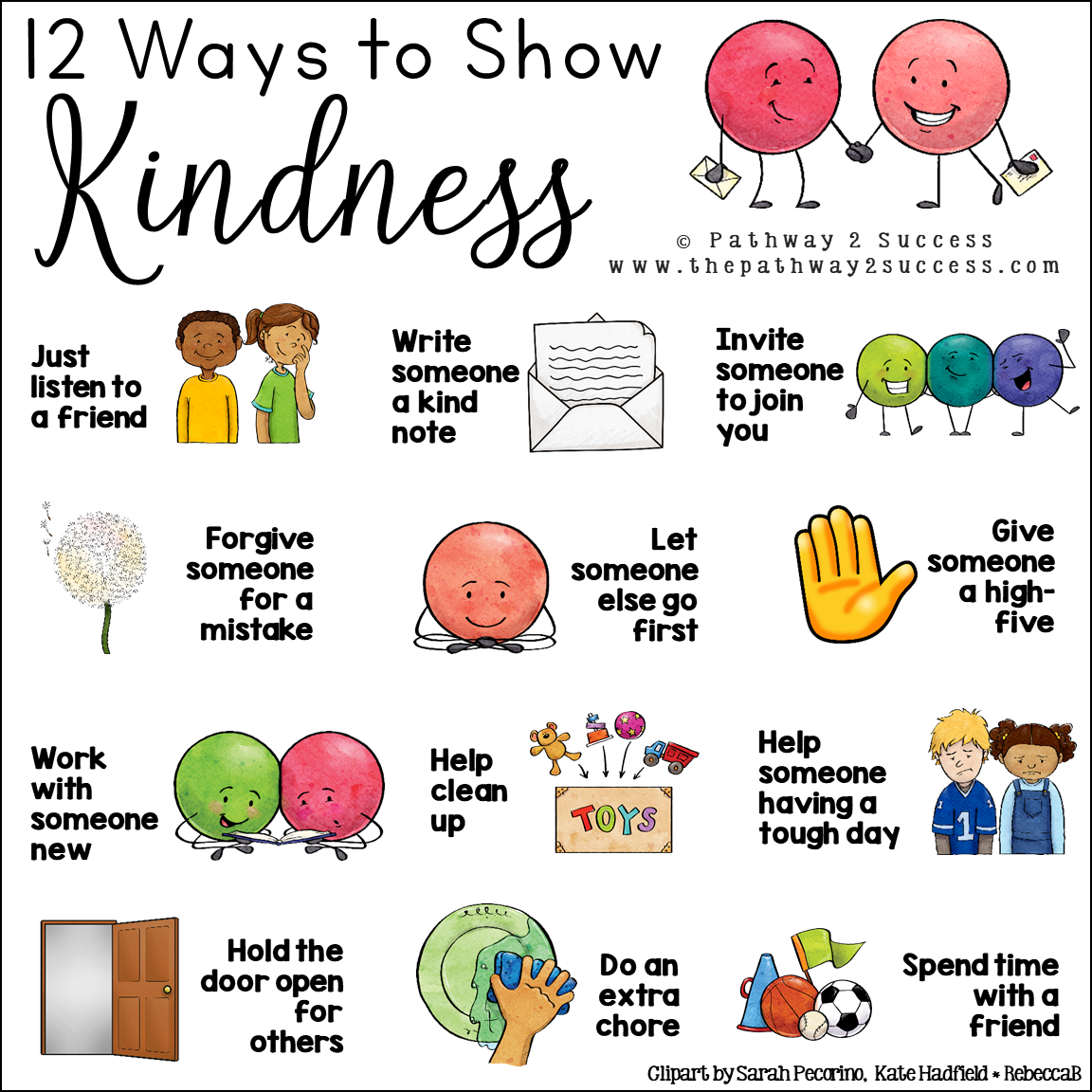 Teach kindness with a free printable learning activity for kids and young adults. As teachers and parents, we know that teaching about being kind can create a more positive learning environment for everyone! Complete a kindness challenge with a fun lesson to help encourage a caring and positive community for all. #kindness #pathway2success
