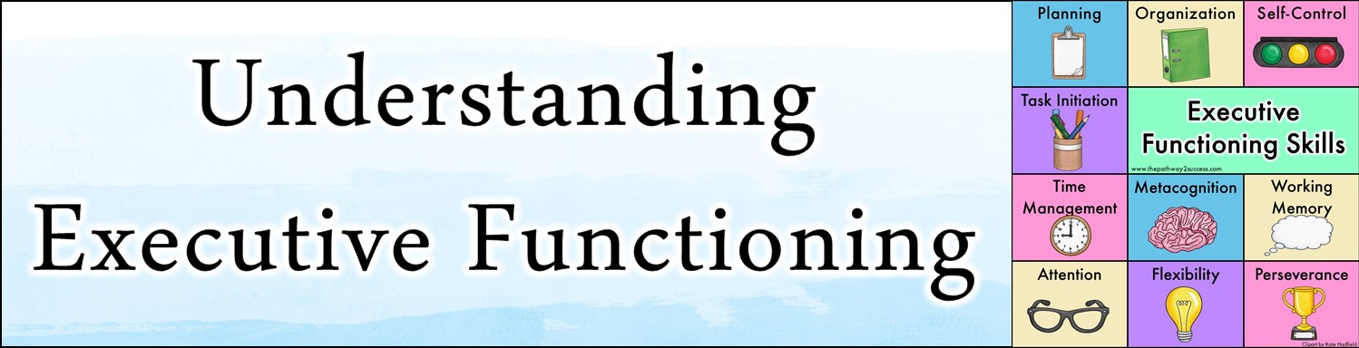 Learn all about executive functioning skills from planning, self-control, organization, and perseverance. These are the abilities in our brains that help us accomplish tasks. Simply put, these are critical life skills for kids and teens to be successful in school and beyond! Use these free strategies, ideas, printables, and blog posts to help you! #executivefunctioning #pathway2success
