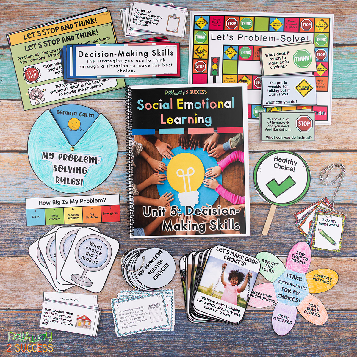 Social emotional learning skills are critical for success! Use this social emotional learning complete curriculum to help elementary learners acquire skills like empathy, confidence, conflict resolution, decision-making, and more. #pathway2success
