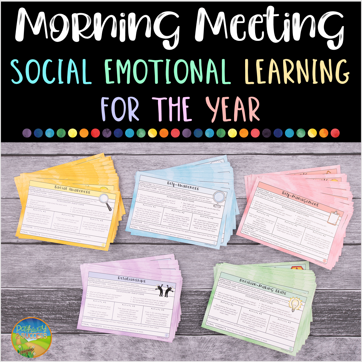 morning meeting cards for social emotional learning skills