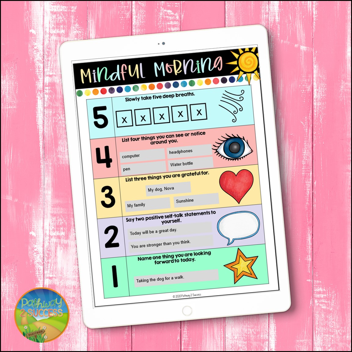 Virtual calm down activities for kids and teens. This huge list includes apps, resources for google drive, videos, playlists, and more. These are essential for self-regulation and coping strategies supports. #pathway2success