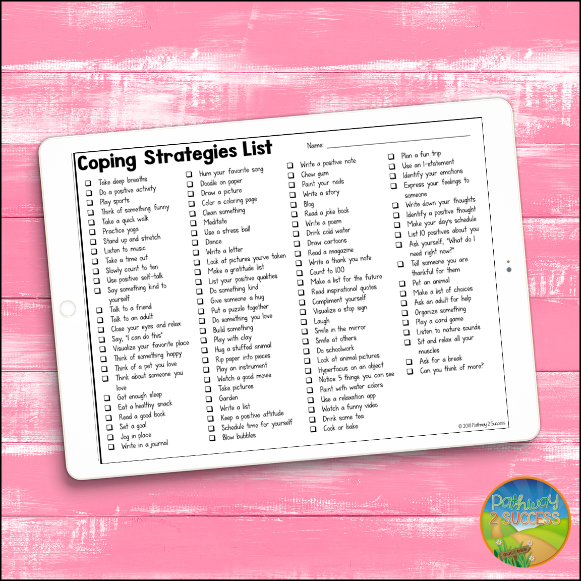 Virtual calm down activities for kids and teens. This huge list includes apps, resources for google drive, videos, playlists, and more. These are essential for self-regulation and coping strategies supports. #pathway2success