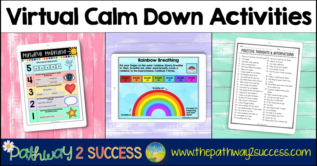 calm down time out cards teacher child autism classroom aid adhd