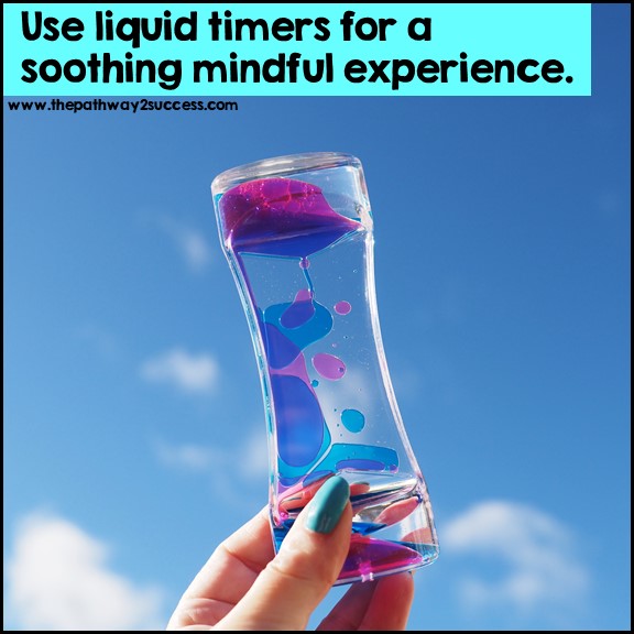 liquid timer for mindfulness and relaxation