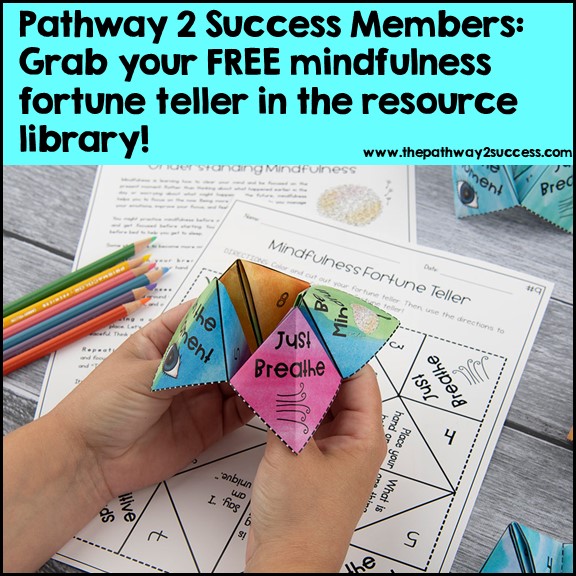 free mindful fortune teller activity by Pathway 2 Success