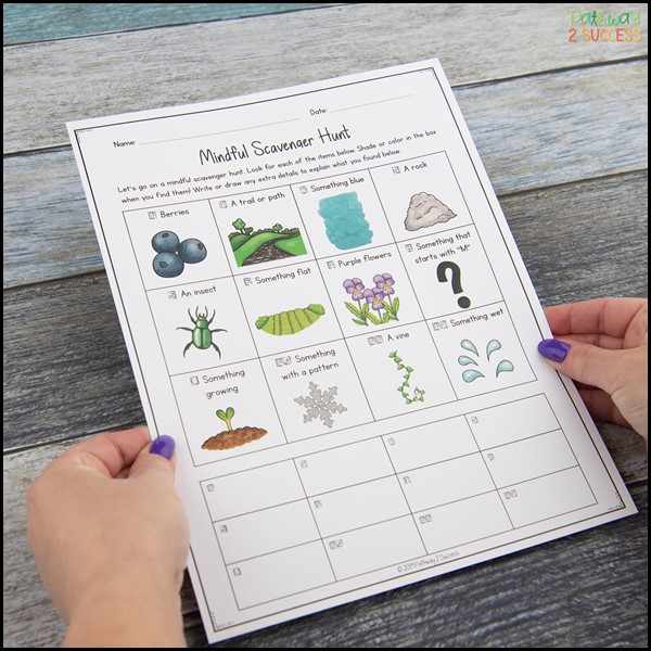 Mindful scavenger hunt for summer