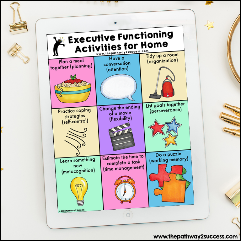 Executive functioning home ideas printable