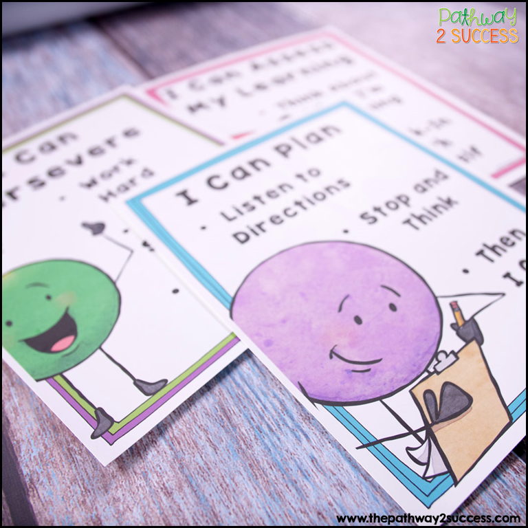 Visual supports can serve as simple and permanent reminders about executive functioning skills.