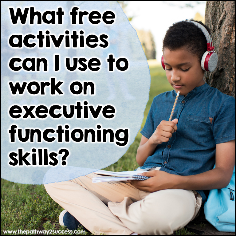 free executive functioning activities for families and parents