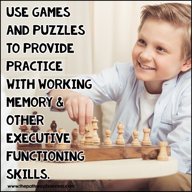 Games and puzzles provide working memory practice