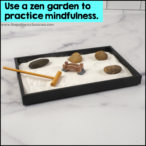 Zen Garden with sands and rocks out on a table