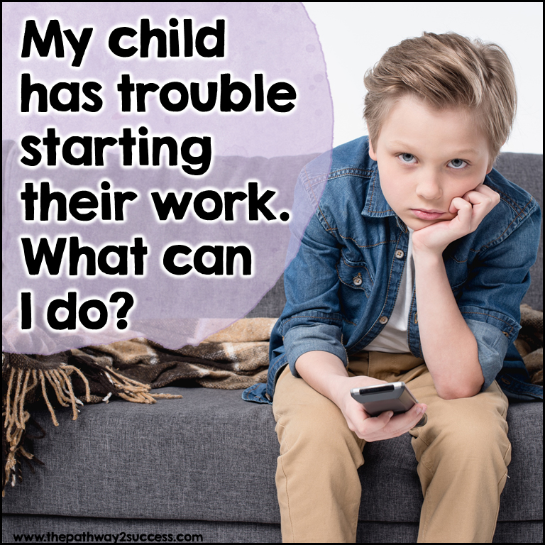 Supports for parents to help children starting their work.