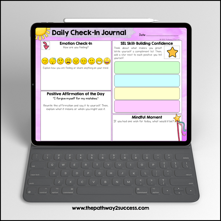 SEL daily check-in journal