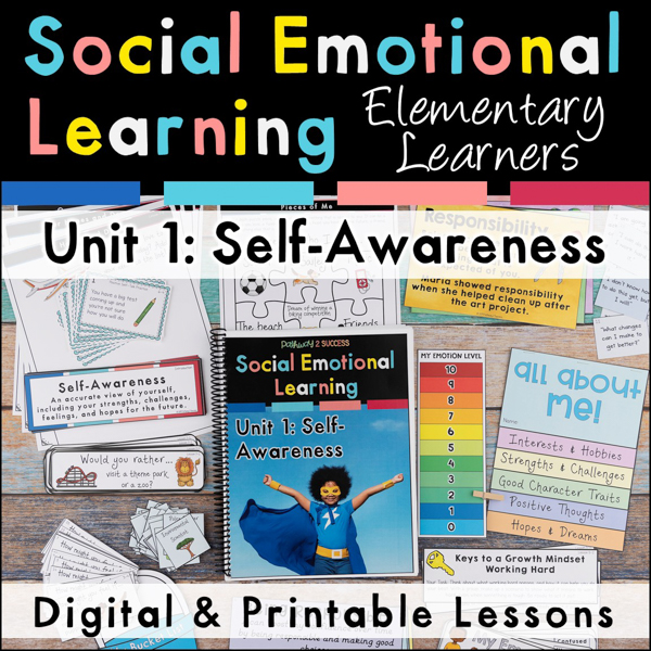 Self-awareness elementary lessons for social emotional learning