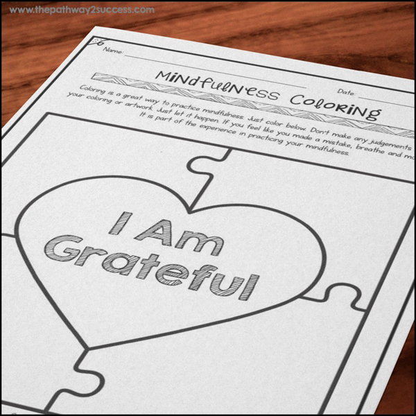 Free mindful coloring pages.
