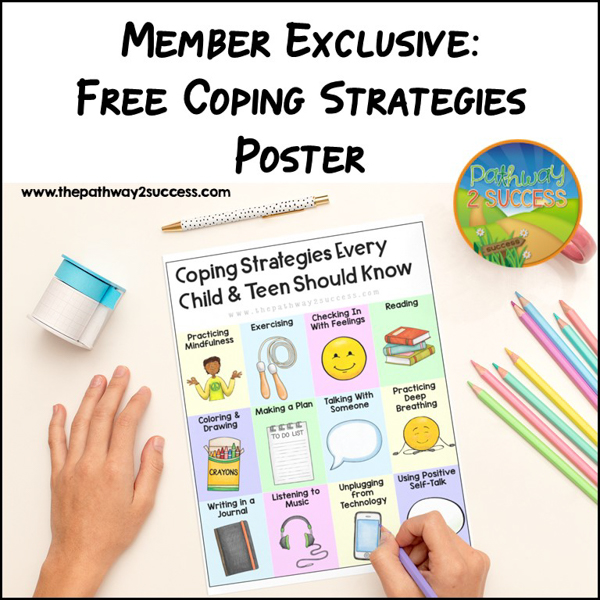 Free coping strategies poster for Pathway 2 Success Members
