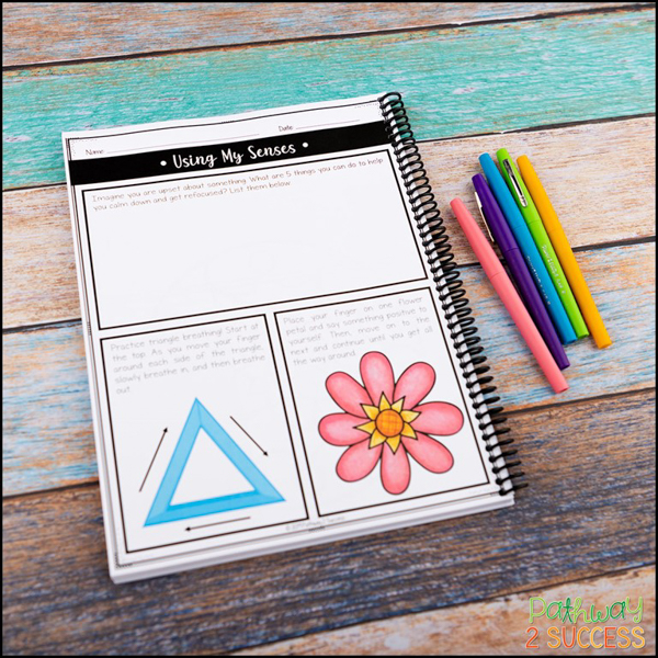 Mindfulness journal pages to help kids and teens feel calm, focused, and in control.