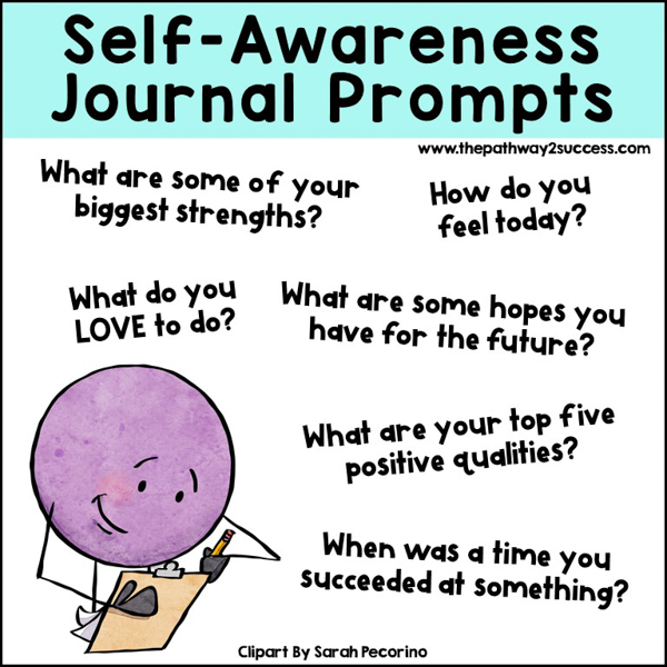 self-awareness journal prompts for social emotional learning skills