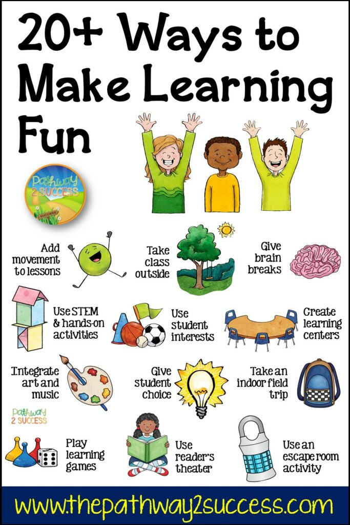 20+ ways to make learning fun for students and teachers in the classroom environment